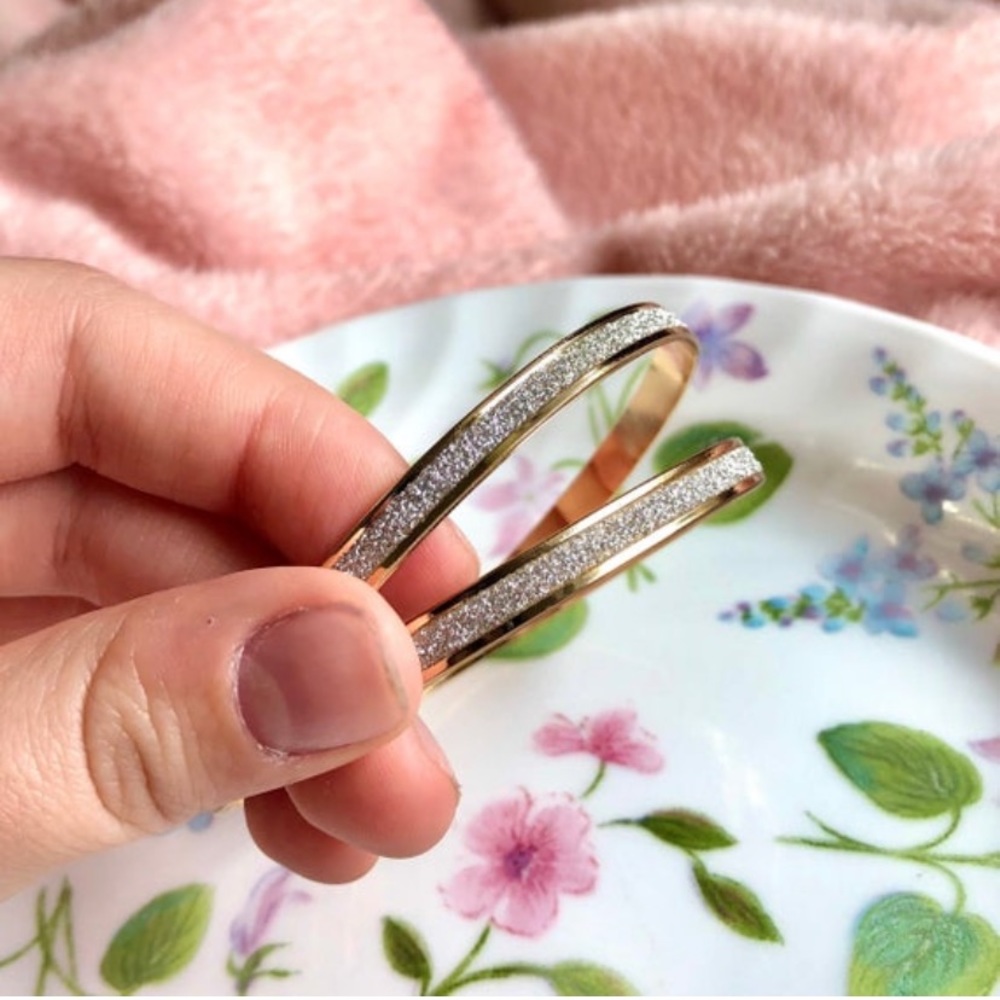 2pcs Glitter Bangle Bracelet